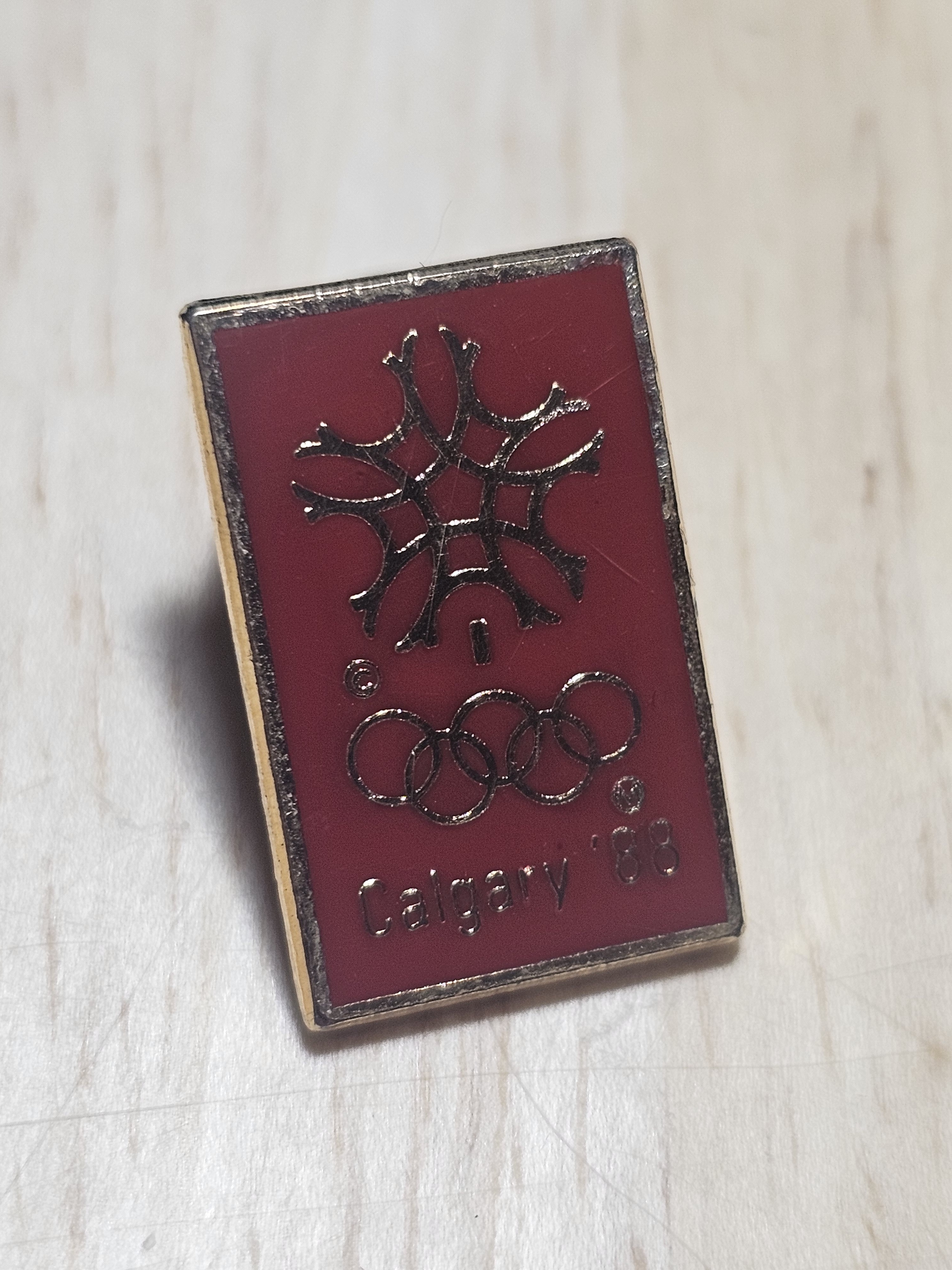 Calgary '88 Olympic Collectible Brooch - Red